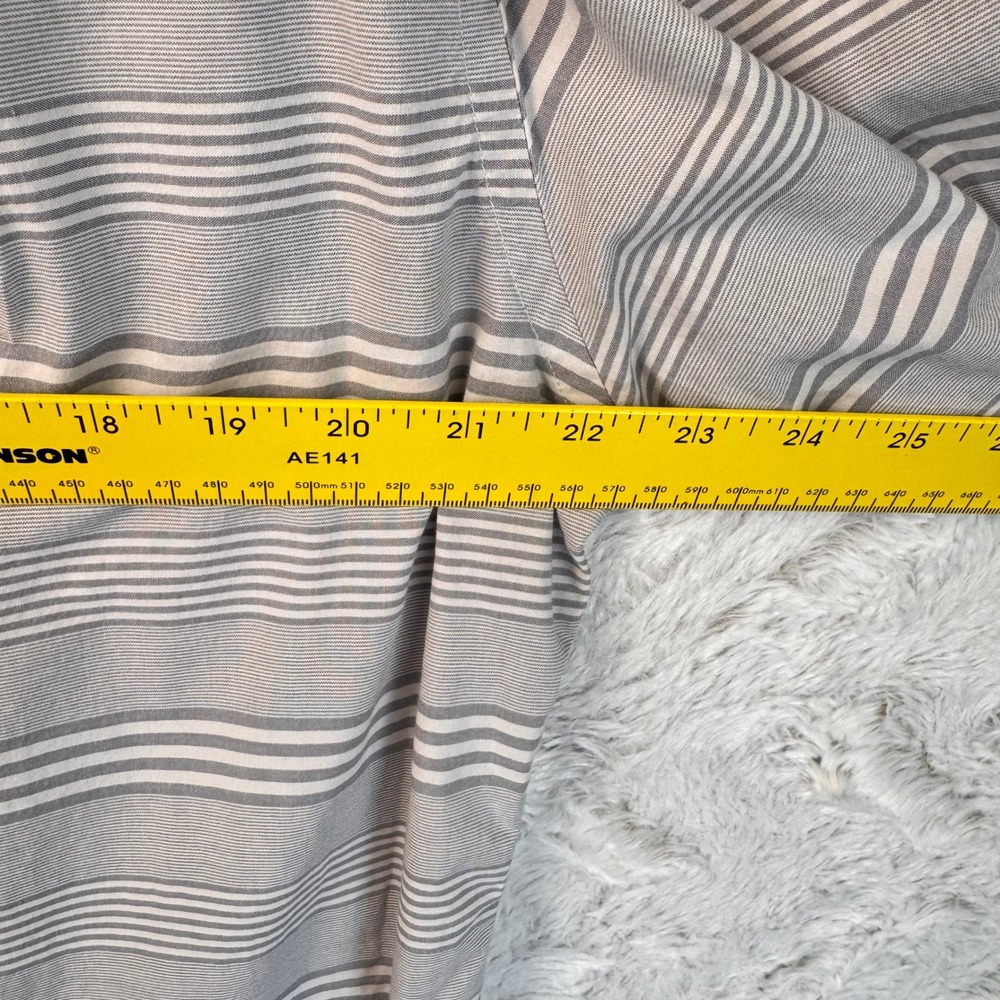 J Crew Shirt Mens Large Gray Striped Long Sleeve Button Down 100% Cotton Casual‎ - Picture 12 of 12